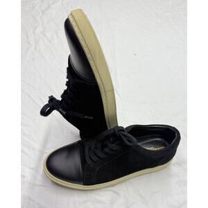 Allen Edmonds "Cooper" Men’s Size 8.5 D Black Leather Suede Sneakers Handcrafted
